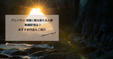 アンノウン: 洞窟に眠る新たな人類の動画配信や無料視聴は？あらすじやおすすめ作品もご紹介