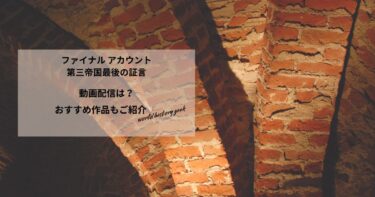 ファイナル アカウント　第三帝国最後の証言の動画配信は？あらすじやおすすめ作品、視聴する方法もご紹介