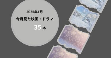 2025年1月、今月見た映画・ドラマ35本