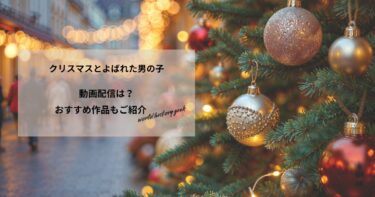 クリスマスとよばれた男の子の動画配信や無料視聴は？あらすじやおすすめ作品、視聴する方法もご紹介