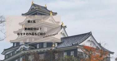 戦と乱の動画配信や無料視聴は？あらすじやおすすめ作品、視聴する方法もご紹介